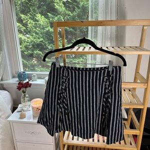 adorable navy skirt from local boutique